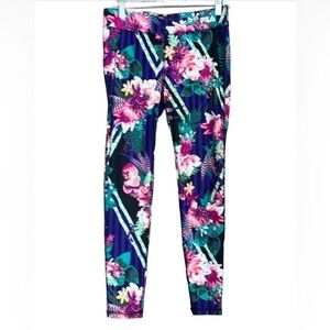 Fila Running Floral print leggings Full length Size Small